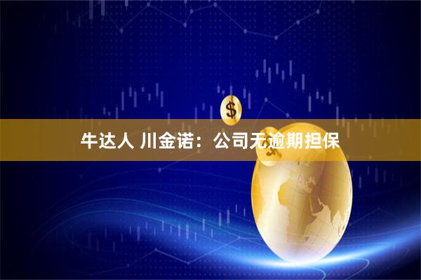 牛达人 川金诺：公司无逾期担保