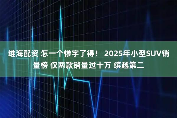 维海配资 怎一个惨字了得！ 2025年小型SUV销量榜 仅两款销量过十万 缤越第二